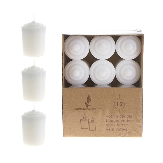 CGA067-W - 1.5" X 2"H Cylinder Votive Candle - White 3 CGA067-W - 1.5" X 2"H Cylinder Votive Candle - White