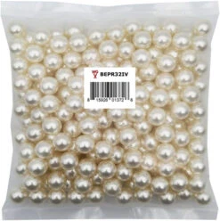 BEPR32IV - Medium Ivory Undrilled Plastic Faux Pearls - 1/2", 14mm