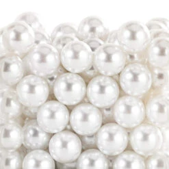 BEPR33WT - Large White Undrilled Plastic Faux Pearls - 3/4", 18mm