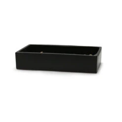 CBR1693BK - Black Long Low Rectangle - 16"x9"x3.3"