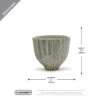 CUB8506WT - Large Fancy White Acorn Ceramic Vase - 6.5" H -Wholesaleglassvasesint CUB8506WT B1 63790.1697497328