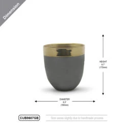 CUB8607GB - Large Khnum Vase - 6.7" H