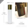 CYL0420GW - Gold Topped White Ceramic Cylinder - 20" -Wholesaleglassvasesint CYL0420GW B1 39457.1696630560