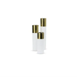 CYL0420GW - Gold Topped White Ceramic Cylinder - 20" -Wholesaleglassvasesint CYL04 GW GP 42365 80177 95931.1663706069