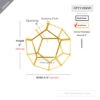 GET1106GD - Gold Dodecahedron Geometric Glass Terrarium 5.5" X 6" H -Wholesaleglassvasesint GET1106GD B1 40882 90491 83054.1657123859