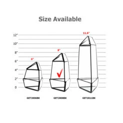 GET2008BK - Triangular Obelisk Geometric Glass Terrarium 8"H - -Wholesaleglassvasesint GET2008BK B2 18010 59953 77519.1657123874