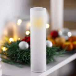 HST0314FR - Frosted Glass Hurricane Candle Shade Chimney Tube [No Bottom] - 3" X 14" -Wholesaleglassvasesint HST0314FR C3 22455.1696969381