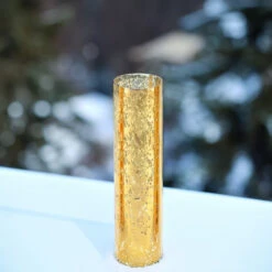 HST2510GS - Gold Speckled Glass Hurricane Candle Shade Chimney Tube [No Bottom] - 2.5" X 10" -Wholesaleglassvasesint HST2510GS C1 15658.1695669252
