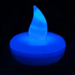 LED02BL - Small Round Floating LED Candle - Blue