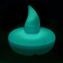 LED02GN - Small Round Floating LED Candle - Green