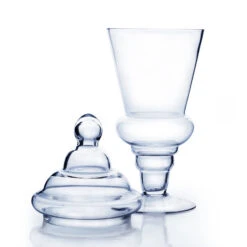 VAP0615 - Large Pedestal Apothecary / Candy Buffet Jar With Lid - 20.5" -Wholesaleglassvasesint VAP0615 h1 54351 55403 81519 92421.1693003803