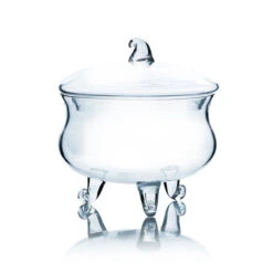 VAP0708 - Witches Cauldron Apothecary / Candy Buffet Jar With Lid - 8.5"