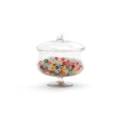 VAP0808 - Pedestal Cauldron Apothecary / Candy Buffet Jar With Lid - 8.5" -Wholesaleglassvasesint VAP0808 1 96215 08163 46631 19289.1695941026