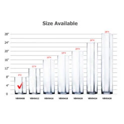 VBV0408 - Square Glass Block Vase - 4" X 8" -Wholesaleglassvasesint VBV0408 B2 13641 10608 81943.1665699432