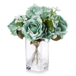 VBV0408 - Square Glass Block Vase - 4" X 8" -Wholesaleglassvasesint VBV0408 C1 94964 55784 52804.1665699432