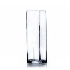 VBV0412 - Square Glass Block Vase - 4" X 12"