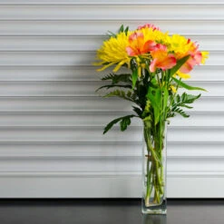 VBV0412 - Square Glass Block Vase - 4" X 12" -Wholesaleglassvasesint VBV0412 C2 83469 49461 77946.1664557690