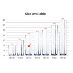 VBV0416 - Square Glass Block Vase - 4" X 16" -Wholesaleglassvasesint VBV0416 B2 60772 75974 75795.1657639030