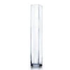 VBV0428 - Square Glass Block Vase - 4" X 28"