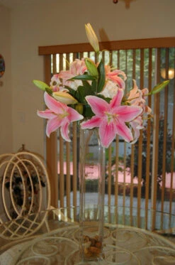 VBV0428 - Square Glass Block Vase - 4" X 28" -Wholesaleglassvasesint VBV0428 C3 82306 65116 79788.1665699872