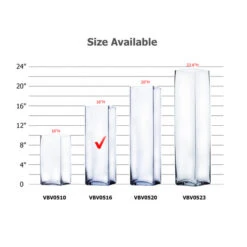 VBV0520 - Square Glass Block Vase - 5" X 20" -Wholesaleglassvasesint VBV0516 B2 96886 52939 53762.1665700353