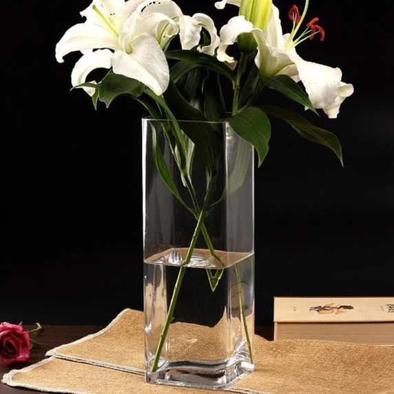 VBV0516 - Square Glass Block Vase - 5" X 16" 9 VBV0516 - Square Glass Block Vase - 5" X 16" - Image 7