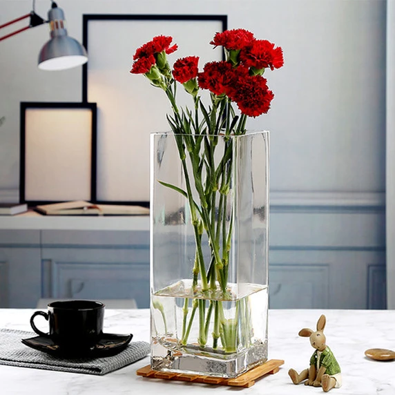 VBV0516 - Square Glass Block Vase - 5" X 16" 6 VBV0516 - Square Glass Block Vase - 5" X 16" - Image 4
