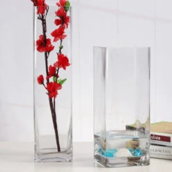 VBV0616 - Square Glass Block Vase - 6" X 16" -Wholesaleglassvasesint VBV0616 C1 30082 06865 62325.1665700656