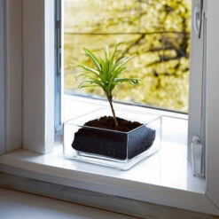 VBV0804 - Square Glass Block Vase - 8" X 4" -Wholesaleglassvasesint VBV0804 C4 41395.1686761327