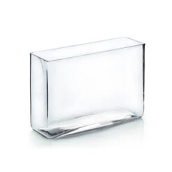 VBV3107 - Rectangular Glass Block Vase - 3" X 10" X 7"
