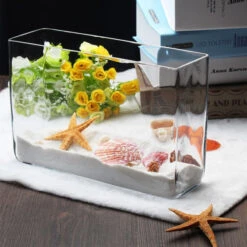 VBV3107 - Rectangular Glass Block Vase - 3" X 10" X 7" -Wholesaleglassvasesint VBV3107 C3 83823 27626 55817.1664557790