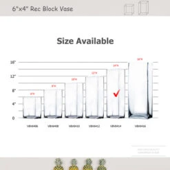 VBV6414 - Rectangular Glass Block Vase - 6" X 4" X 14" 11 VBV6414 - Rectangular Glass Block Vase - 6" X 4" X 14" -Wholesaleglassvasesint VBV6414 B2 98694.1665701680