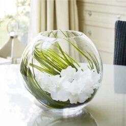 VBW0006 - Clear Bubble Bowl Glass Vase - 6" -Wholesaleglassvasesint VBW0006 C3 87434.1664557883