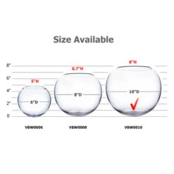 VBW0010 - Clear Bubble Bowl Glass Vase - 10" -Wholesaleglassvasesint VBW0010 B2 59774 24602 50968.1664556849
