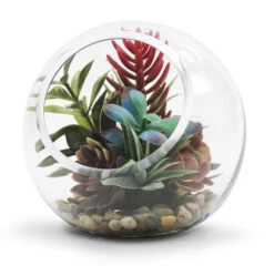 VBW6108 - Slant Bubble Bowl Vase - 8" -Wholesaleglassvasesint VBW6108 C1 75701.1692392085