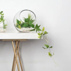 VBW6108 - Slant Bubble Bowl Vase - 8" -Wholesaleglassvasesint VBW6108 C3 03768.1692392086