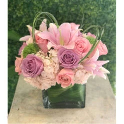 VCB0004 - Handblown Clear Cube Glass Vase / Candle Holder - 4" -Wholesaleglassvasesint VCB0004 C3 31888 78276 91000.1657129993