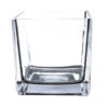 VCB0004A - Everyday Clear Cube Glass Candle Holder / Vase - 4" -Wholesaleglassvasesint VCB0004A 62713 63340 28526 92636.1657127282