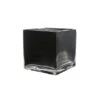 VCB0005BK - Handblown Black Cube Glass Vase / Candle Holder - 5" -Wholesaleglassvasesint VCB0005BK A1 72687.1692218725