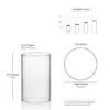 HST0406 - Clear Hurricane Candle Shade Chimney Tube [No Bottom] - 4" X 6" -Wholesaleglassvasesint VCH0406 B1 41714 48084 36086.1696005313