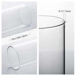 HST0406 - Clear Hurricane Candle Shade Chimney Tube [No Bottom] - 4" X 6" -Wholesaleglassvasesint VCH0406 B2 32384 48269 02897.1657124207