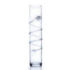 VCX0420 - Clear Cylinder Vase With Swirl Design - H:20"
