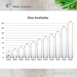 VCY0414 - Cylinder Glass Vase - 4" X 14" -Wholesaleglassvasesint VCY0404 B2 35622 05832 69839.1657124793