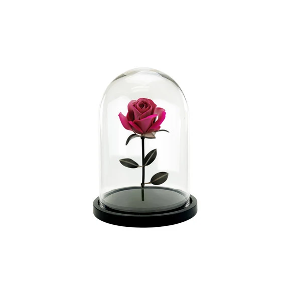 VDM1116WB - Medium Glass Dome Cloche With Black Wood Base - 16" 5 VDM1116WB - Medium Glass Dome Cloche With Black Wood Base - 16" - Image 3
