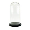 VDM1121WB - Large Glass Dome Cloche With Black Wood Base - 21"