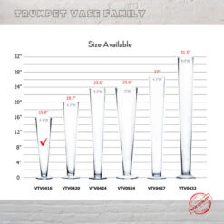 VTV0416 - Pilsner Glass Trumpet Vase - 16" -Wholesaleglassvasesint VTV0416 B2 97747.1692981802