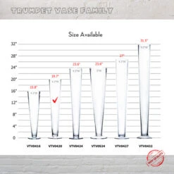 VTV0420 - Pilsner Glass Trumpet Vase- 20" -Wholesaleglassvasesint VTV0420 B2 94177.1692985320
