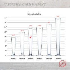 VTV0424 - Pilsner Glass Trumpet Vase - 24" -Wholesaleglassvasesint VTV0424 B2 86702 51629 57532.1692984964