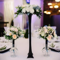 VTW0132BK - Black Tower Vase - 2"x 32" -Wholesaleglassvasesint VTW0132BK C1 88262.1692043009