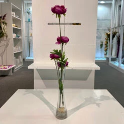 VUS0316 - Large Clear Concaved Bud Vase With Slant Cut Top - 16" -Wholesaleglassvasesint VUS0316 C2 38695.1692655190